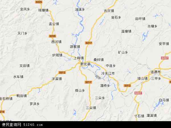 新化县地图 
