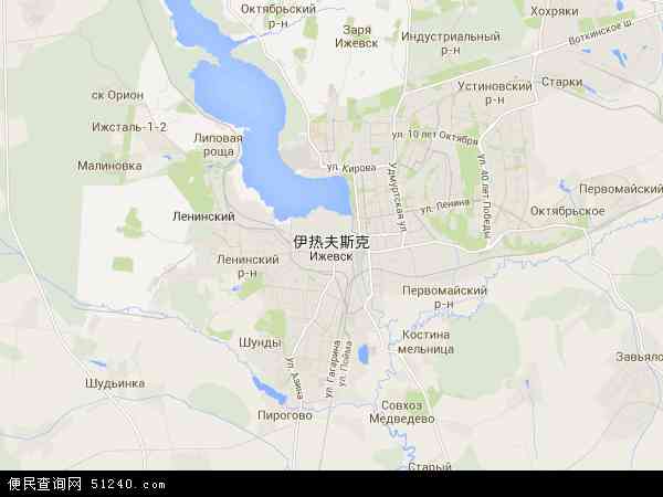 伊热夫斯克地图 - 伊热夫斯克电子地图 - 伊热夫斯克高清地图 - 2024年伊热夫斯克地图