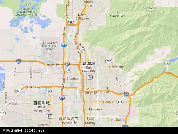 盐湖城地图 - 盐湖城电子地图 - 盐湖城高清地图 - 2024年盐湖城地图
