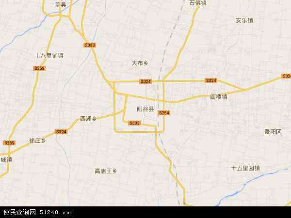 阳谷县地图 - 阳谷县电子地图 - 阳谷县高清地图 - 2024年阳谷县地图