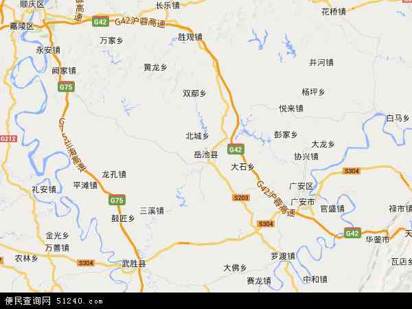 岳池县地图 - 岳池县电子地图 - 岳池县高清地图 - 2024年岳池县地图