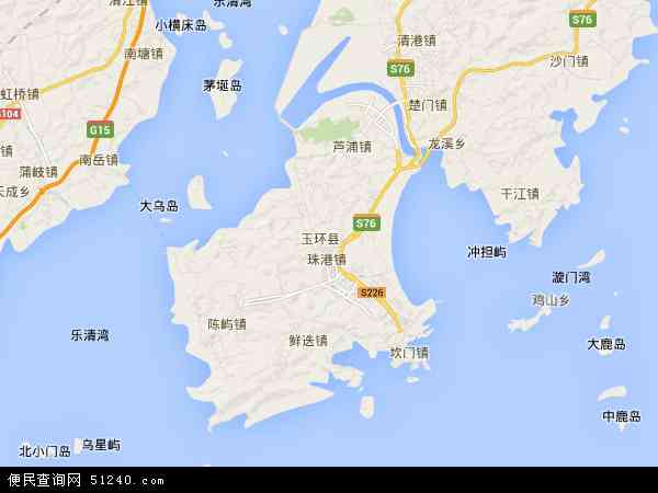 浙江玉环地图位置图片