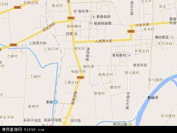 渔阳镇地图 