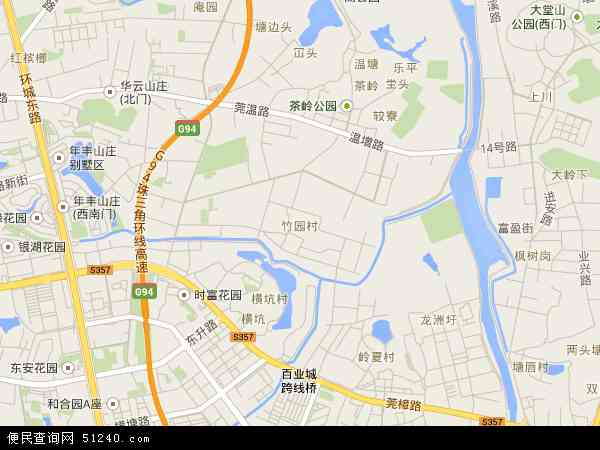 竹园村地图 