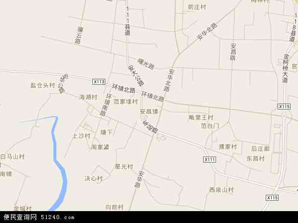安昌镇地图 - 安昌镇电子地图 - 安昌镇高清地图 - 2024年安昌镇地图