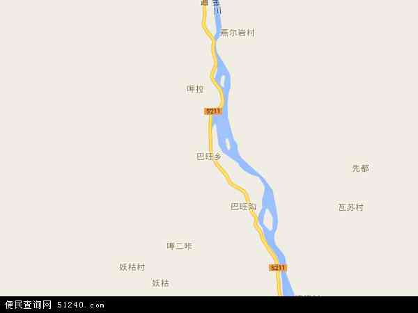 巴旺乡地图 - 巴旺乡电子地图 - 巴旺乡高清地图 - 2024年巴旺乡地图