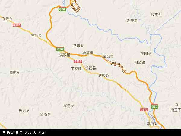 长武县地图 
