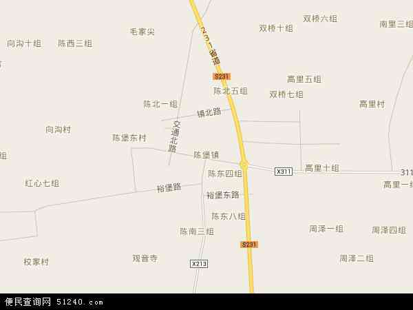 陈堡镇地图 - 陈堡镇电子地图 - 陈堡镇高清地图 - 2024年陈堡镇地图