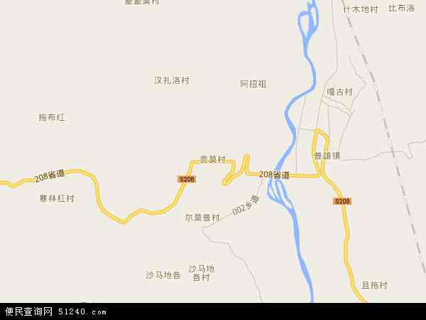 贡莫乡地图 - 贡莫乡电子地图 - 贡莫乡高清地图 - 2024年贡莫乡地图