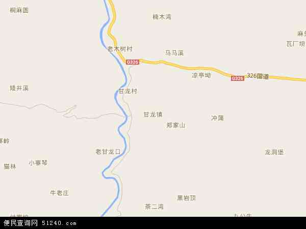 甘龙镇地图 - 甘龙镇电子地图 - 甘龙镇高清地图 - 2024年甘龙镇地图