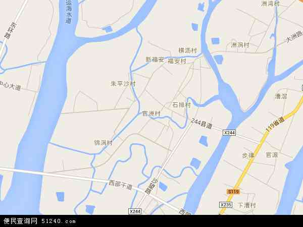 官洲村地图 - 官洲村电子地图 - 官洲村高清地图 - 2024年官洲村地图