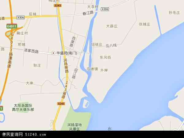 瓜洲镇地图 - 瓜洲镇电子地图 - 瓜洲镇高清地图 - 2026年瓜洲镇地图