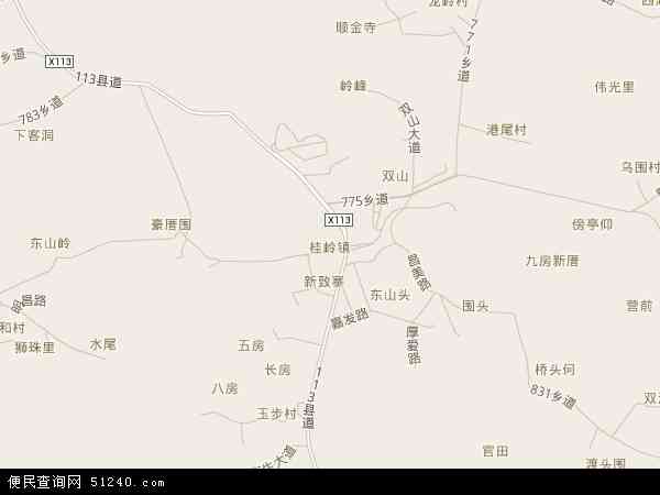 桂岭镇地图 - 桂岭镇电子地图 - 桂岭镇高清地图 - 2024年桂岭镇地图