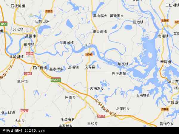 汉寿县地图 - 汉寿县电子地图 - 汉寿县高清地图 - 2024年汉寿县地图