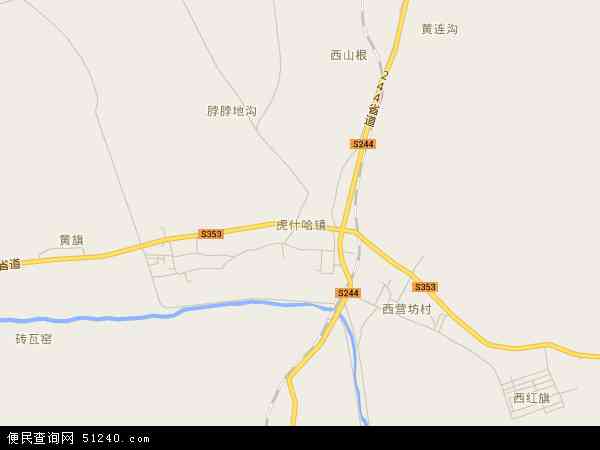 虎什哈镇地图 - 虎什哈镇电子地图 - 虎什哈镇高清地图 - 2024年虎什哈镇地图
