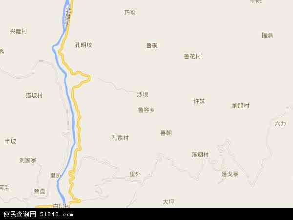 鲁容乡地图 - 鲁容乡电子地图 - 鲁容乡高清地图 - 2024年鲁容乡地图