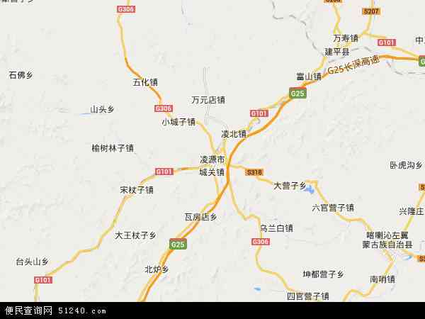 辽宁省凌源市乡镇地图图片