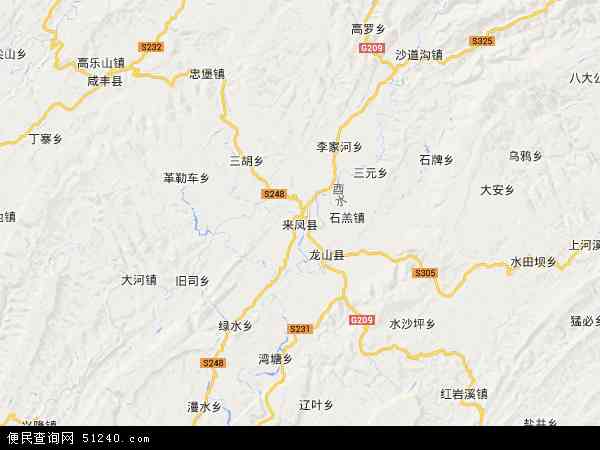 来凤县地图 - 来凤县电子地图 - 来凤县高清地图 - 2024年来凤县地图