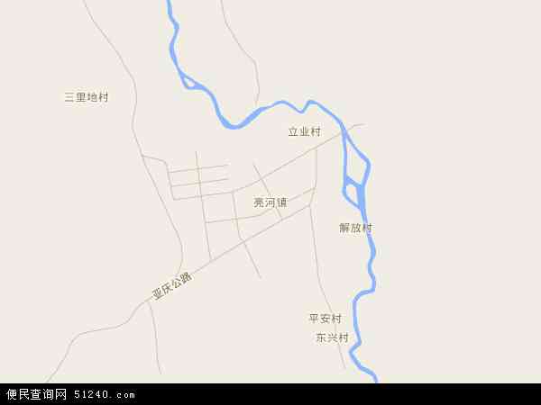亮河镇地图 - 亮河镇电子地图 - 亮河镇高清地图 - 2024年亮河镇地图
