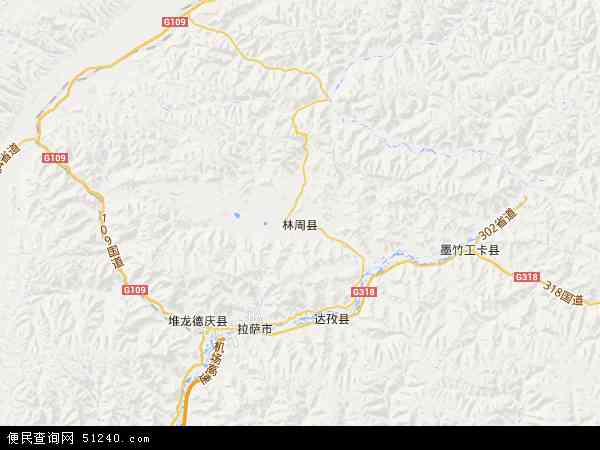 林周县地图 - 林周县电子地图 - 林周县高清地图 - 2024年林周县地图