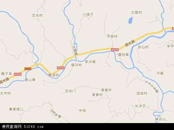 李河镇地图 - 李河镇电子地图 - 李河镇高清地图 - 2024年李河镇地图