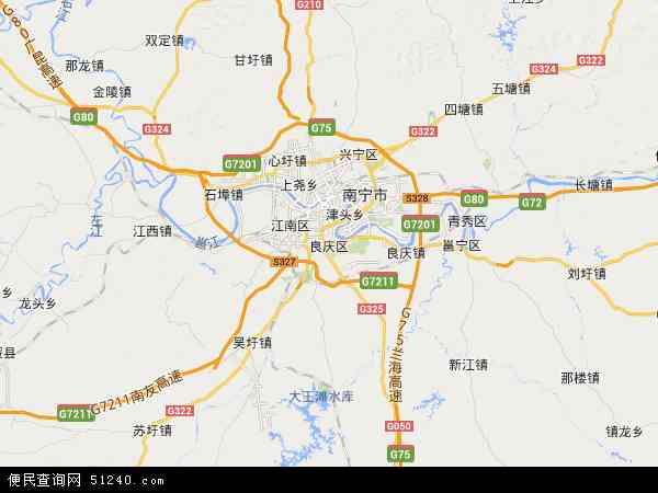 中国 广西壮族自治区 南宁市 良庆区良庆区卫星地图 本站收录有:2021