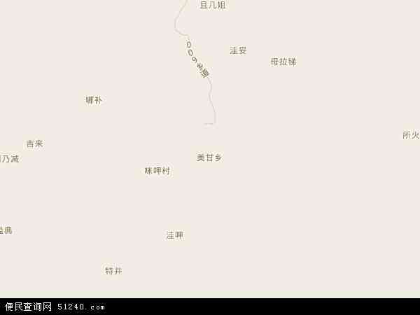 美甘乡地图 - 美甘乡电子地图 - 美甘乡高清地图 - 2024年美甘乡地图