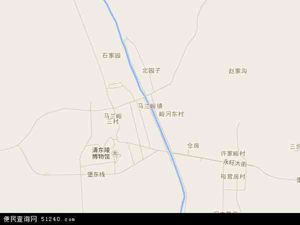 马兰峪镇地图 