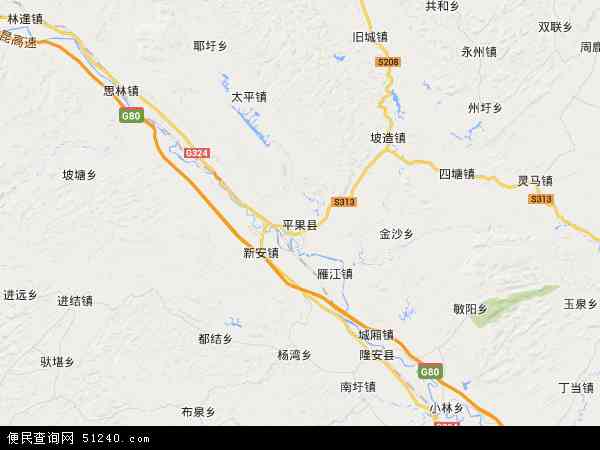 平果县地图 - 平果县电子地图 - 平果县高清地图 - 2024年平果县地图