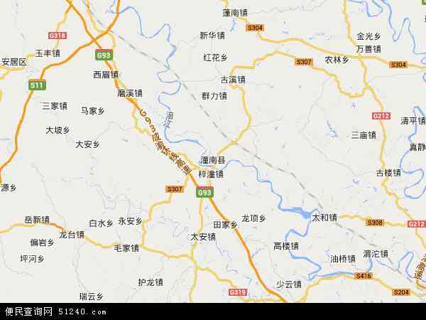 潼南县地图 - 潼南县电子地图 - 潼南县高清地图 - 2022年潼南县地图