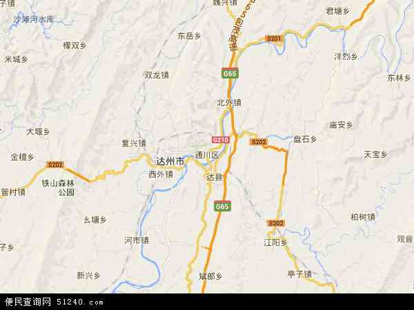 中国 四川省 达州市 通川区通川区卫星地图 本站收录有:2021通川区