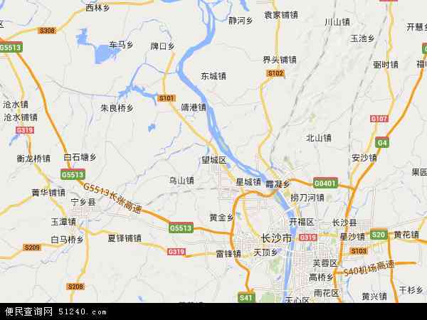 中国 湖南省 长沙市 望城区望城区卫星地图 本站收录有:2021望城区