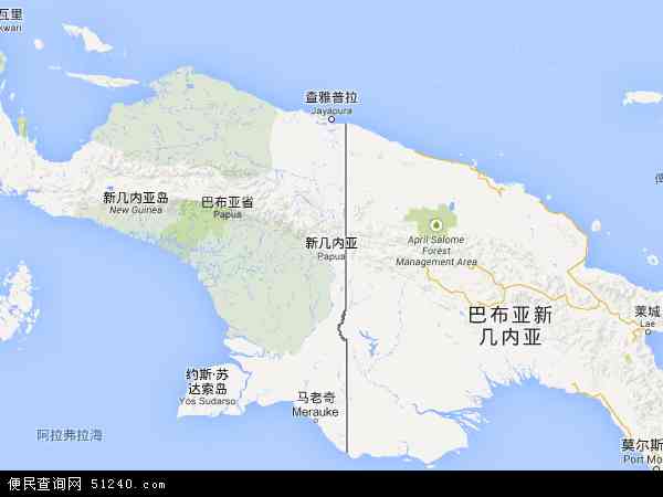 伊里安查亚省地图图片