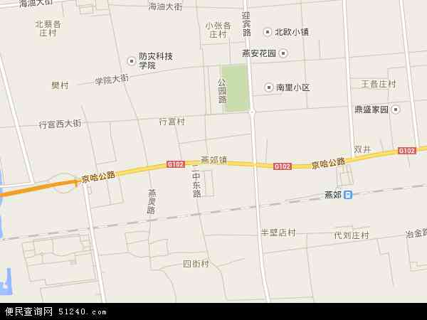 燕郊火车站地图图片