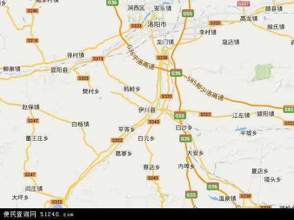 伊川县地图 - 伊川县电子地图 - 伊川县高清地图 - 2024年伊川县地图