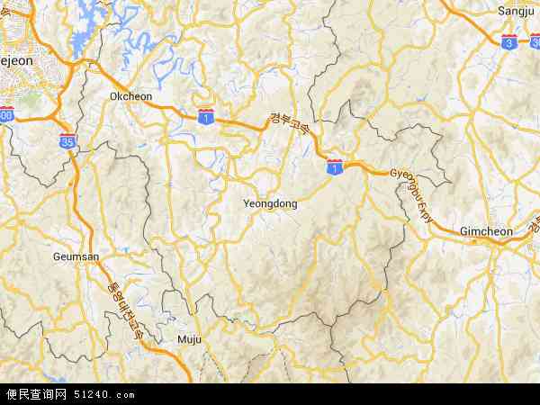 永同郡地图 - 永同郡电子地图 - 永同郡高清地图 - 2024年永同郡地图