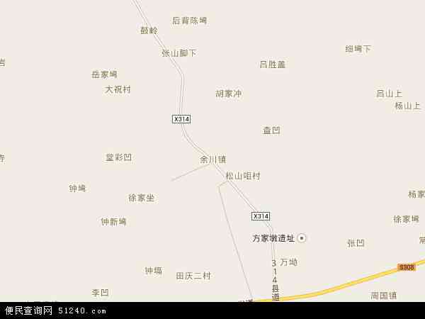 余川镇地图 - 余川镇电子地图 - 余川镇高清地图 - 2024年余川镇地图