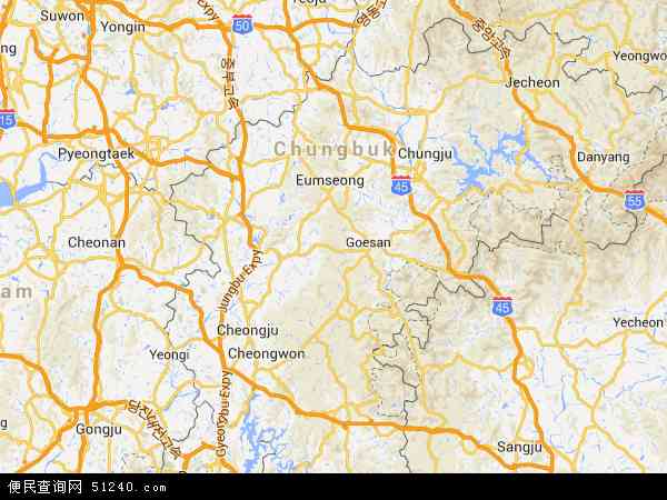 鎭川郡地图 - 鎭川郡电子地图 - 鎭川郡高清地图 - 2024年鎭川郡地图