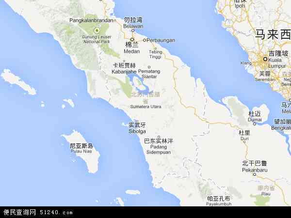 北苏门答腊地图 - 北苏门答腊电子地图 - 北苏门答腊高清地图 - 2024年北苏门答腊地图