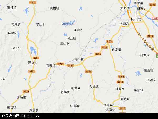 崇仁县地图 - 崇仁县电子地图 - 崇仁县高清地图 - 2024年崇仁县地图