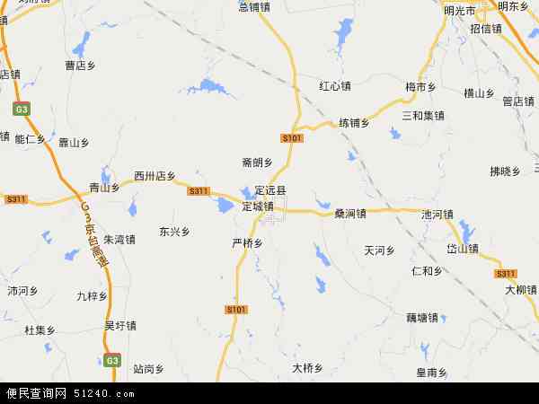 定远县地图 - 定远县电子地图 - 定远县高清地图 - 2024年定远县地图