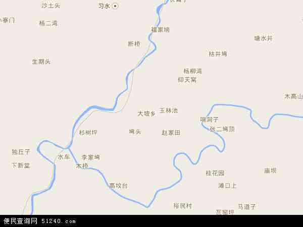 大坡乡地图 - 大坡乡电子地图 - 大坡乡高清地图 - 2024年大坡乡地图