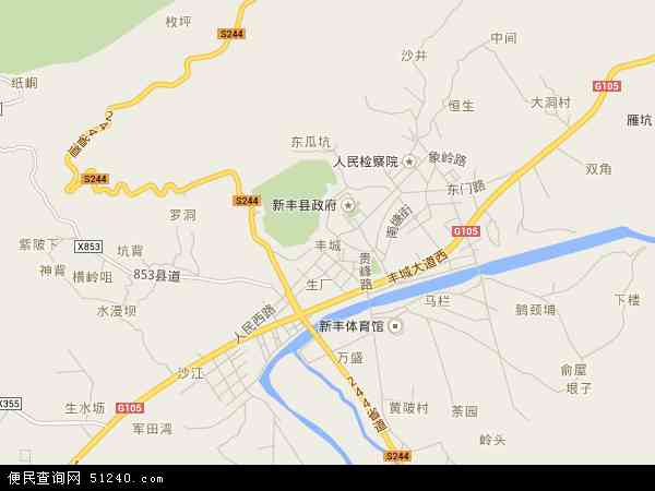 丰城市区地图全图图片