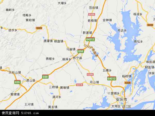 怀宁县地图 - 怀宁县电子地图 - 怀宁县高清地图 - 2024年怀宁县地图