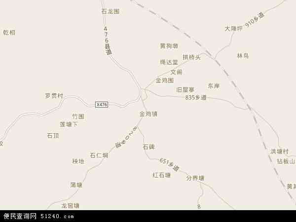 金鸡镇地图 - 金鸡镇电子地图 - 金鸡镇高清地图 - 2024年金鸡镇地图