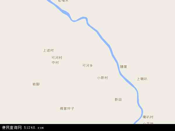 可河乡地图 - 可河乡电子地图 - 可河乡高清地图 - 2024年可河乡地图