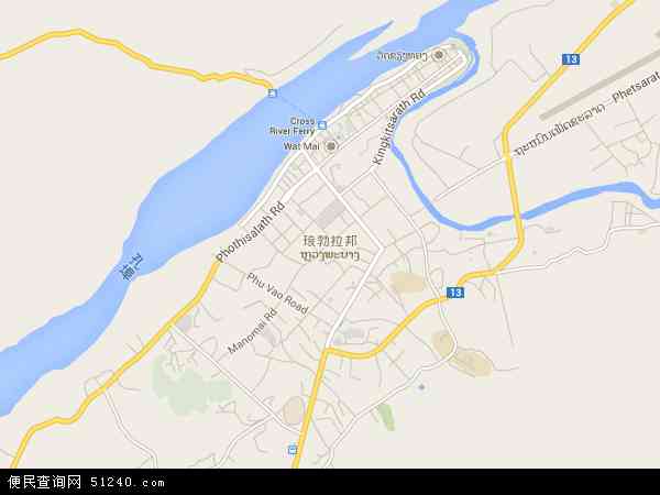 琅勃拉邦地图 - 琅勃拉邦电子地图 - 琅勃拉邦高清地图 - 2024年琅勃拉邦地图