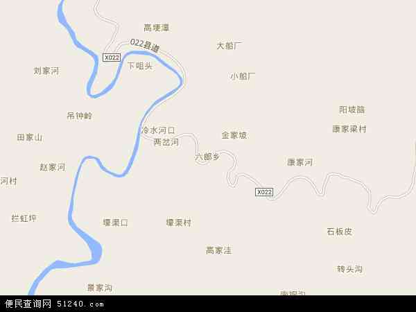 六郎乡地图 