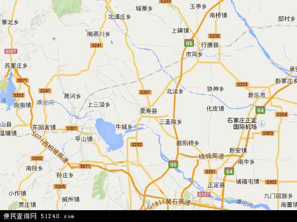 灵寿县地图 