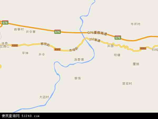 洛香镇地图 - 洛香镇电子地图 - 洛香镇高清地图 - 2024年洛香镇地图